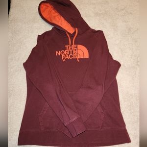 NORTH FACE MAROON AND RED XL SWEATSHIRT